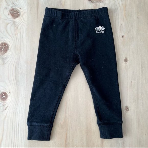 Roots Toddler Skinny Jogger Sweat Pants Black 2T - Picture 2 of 6